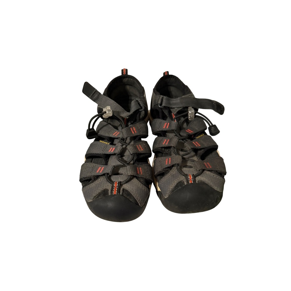 Keen Newport Neo H2‎ Sandals Kid 4 Gray Red Black Hiking Outdoors Athletic